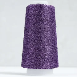 Metallic Gold & Silver Yarn Thread - 50g Roll, 2500m of Shimmering DIY Knitting & Sewing Craft Material (Color 16)