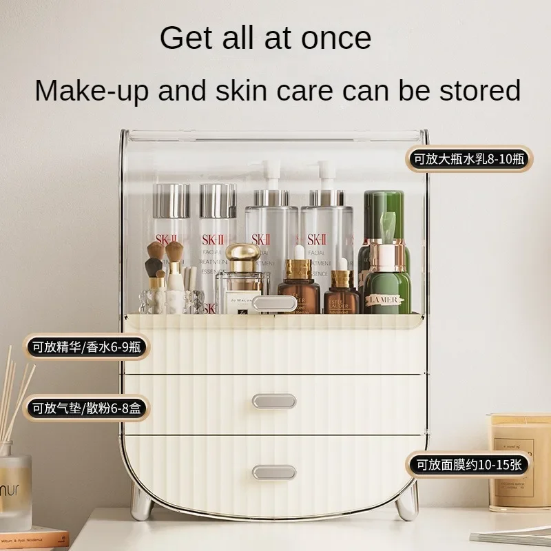 

Large Box, And Product Organizer, Desktop Storage Capacity Skincare Shelf, Your Illuminate Dustproof Cosmetic Ultimate Beauty