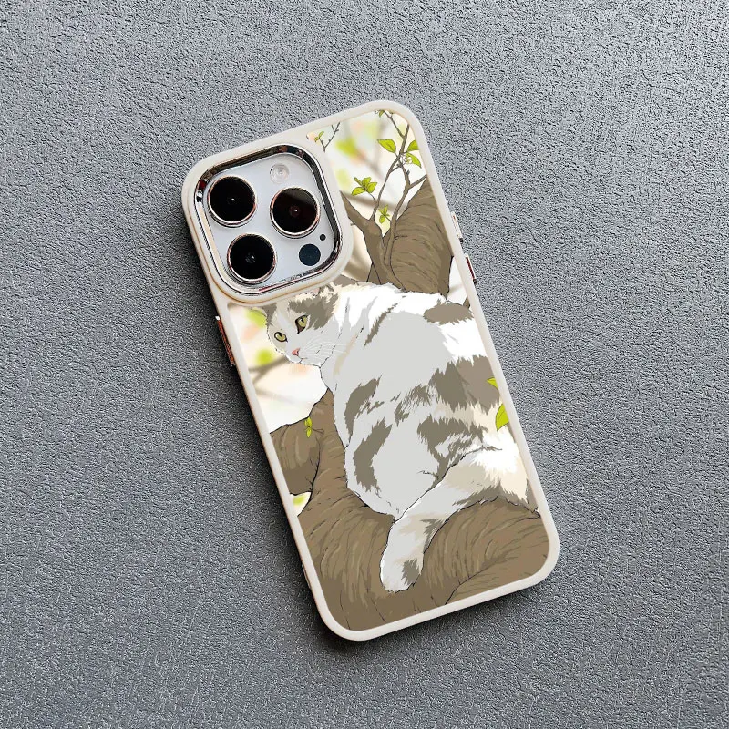 Schöne Katzen Blumen etui für iPhone 15 14 plus Pro Max 13 12 11 Pro Max 7 8 plus x xr xs se 2020 Handy hüllen weiche Silikon hülle – Detail 5