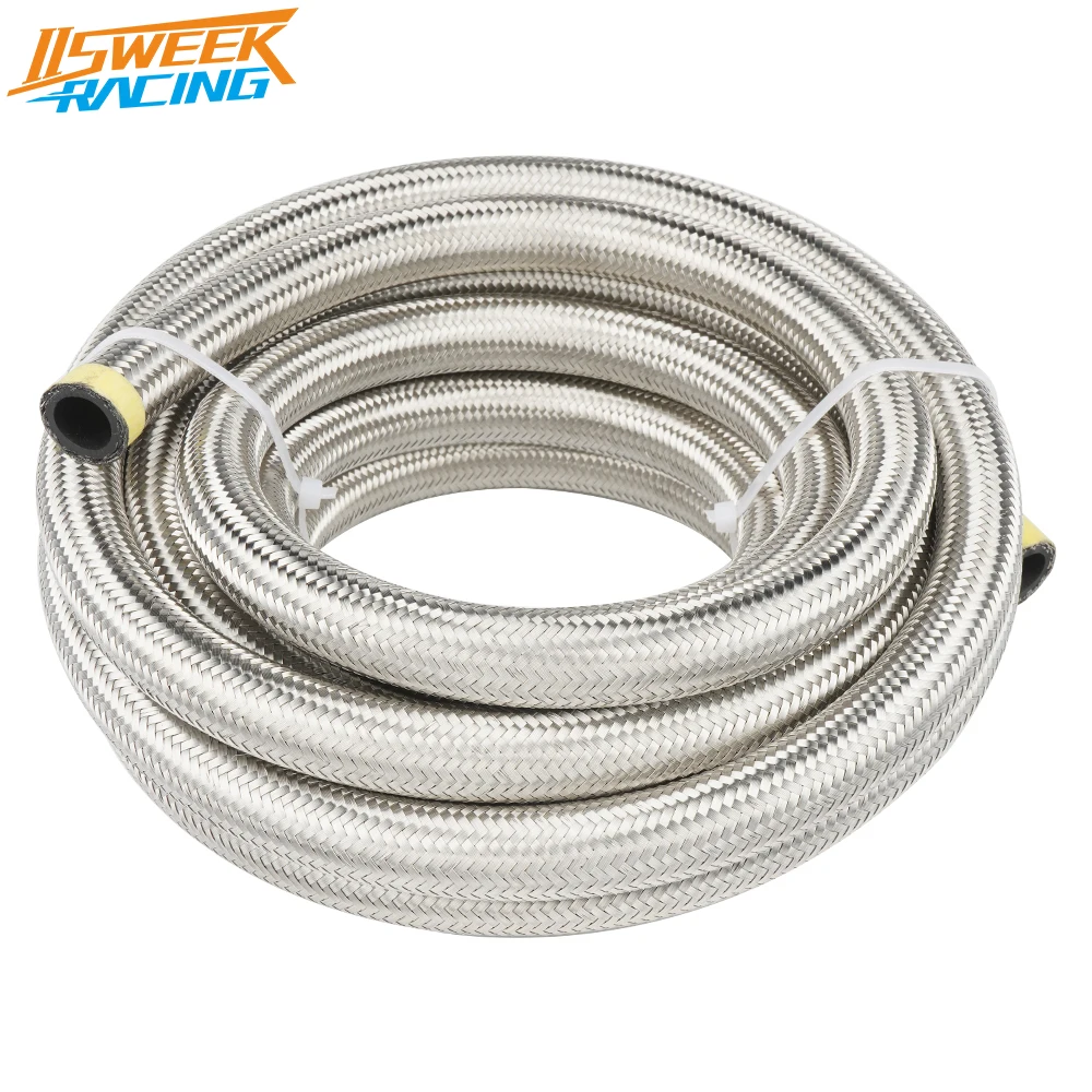 Universal 5m/16ft Fuel Line Hose AN10 5/8" Stainless Steel Braided CPE