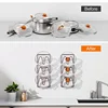 Pot Lid Rack Without Punching Wall-mounted Kitchen Storage Rack Kitchen Storage Iron Drain Storage Rack Organizer 2