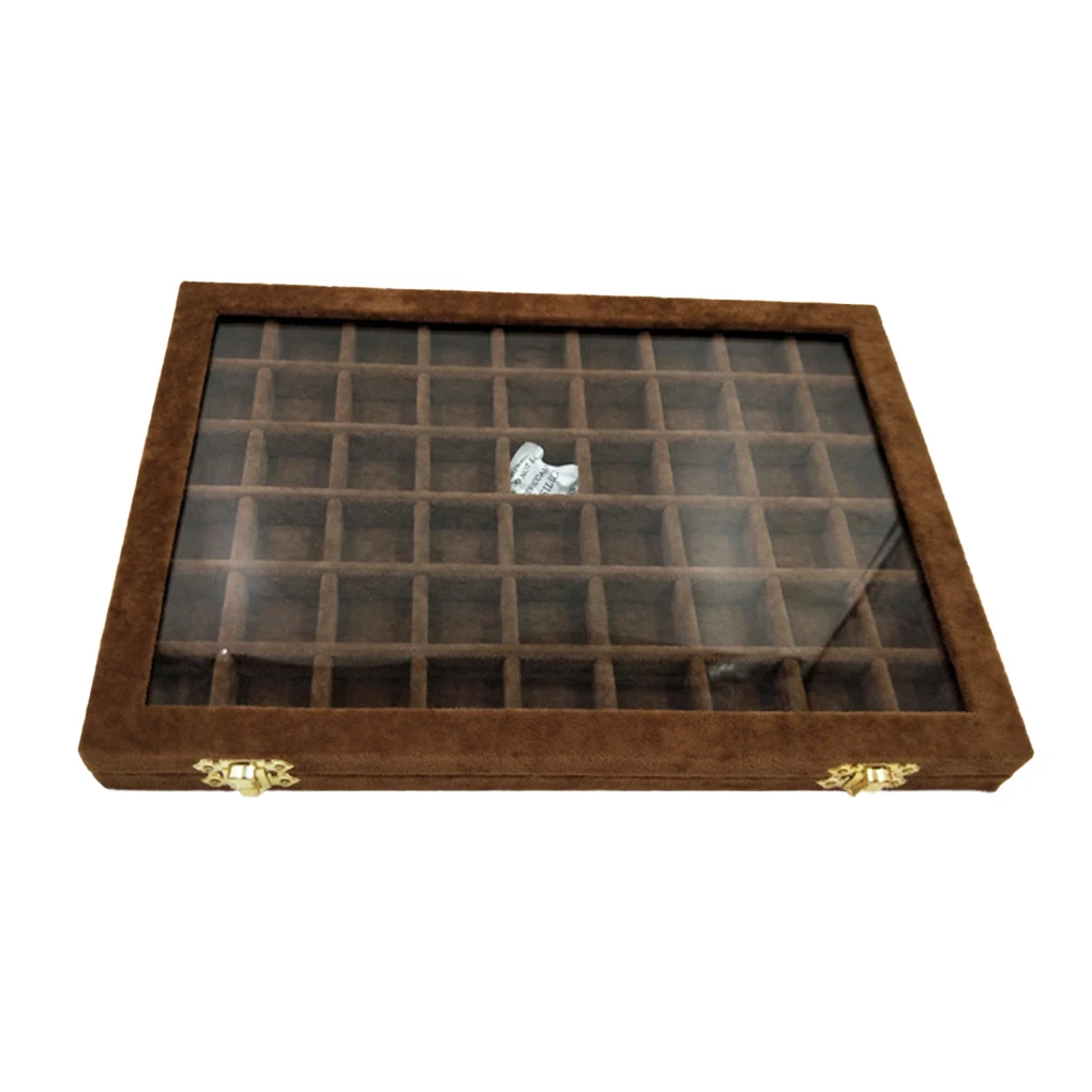 

Lints Jewelry Organizer 54-grid Jewelries Storage Box Tray Holder Case