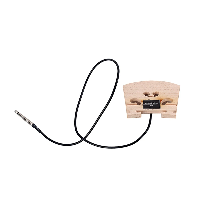 Violin Bridges Violin Pickup 1Pcs Violin Bridge with Internally Mounted Piezo Pickup for 4/4 Full Size Electric Violin Parts Replacement