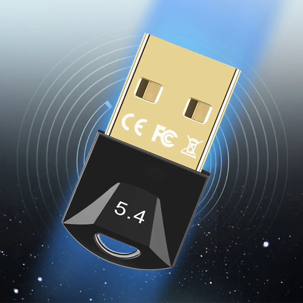 USB 블루투스 호환 5.4 어댑터, 무선 동글 드라이버 프리 지원, 컴퓨터 데스크탑 노트북용, Windows 11, 10/8.1