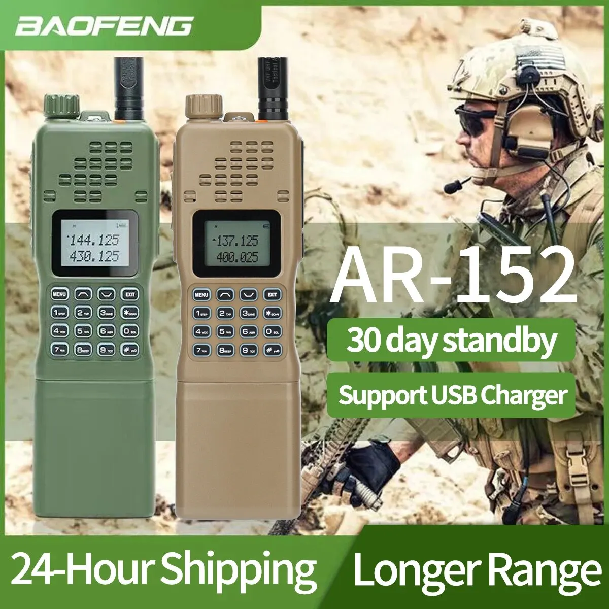Baofeng-AR-152-Ham-Radio-High-Powerful-CS-Tactical-Game-Walkie-Talkie ...