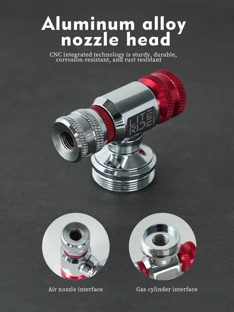 Pompa CO2 Per Gonfiaggio Pneumatici Bici - Presta/Schrader, Leggera E Compatta