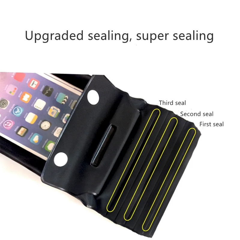 Mobile Phone Waterproof Case For Underwater Drift Diving Swimming Training Transparent Strong Seal Mobile Phone Bag For Phones