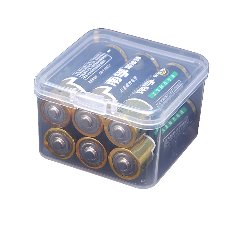 

Battery Plastic Storage Box Hardware Accessory Organize Screw Sample Translucent Square Plastic Case A57