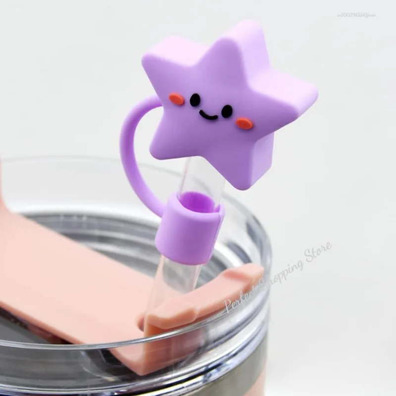 Straw Covers 10mm for Stanley Cup Reusable Silicone Straw Topper Compatible with 30&40 Oz Tumbler Dust-Proof Tips Lids