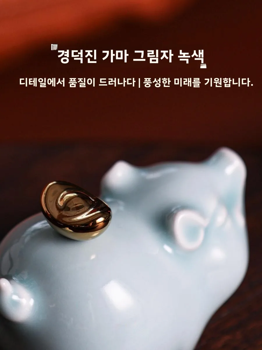 현대적인 미니멀리스트 세라믹 돼지 조디악 장식품, 창의적인 홈 데코레이션, 거실 입구 동물 조각상 선물