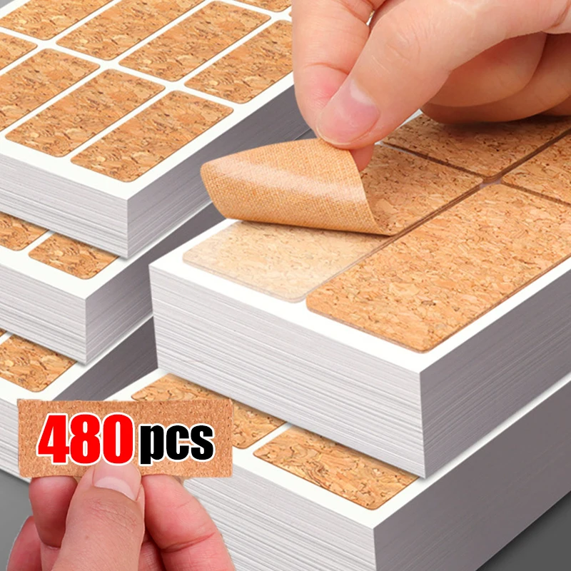 

36/480PCS Oak Wooden Labels Stickers Kitchen Bottle Jars Organizer Label Writable Adhesive Craft Sticker Packaging Sealing Tags