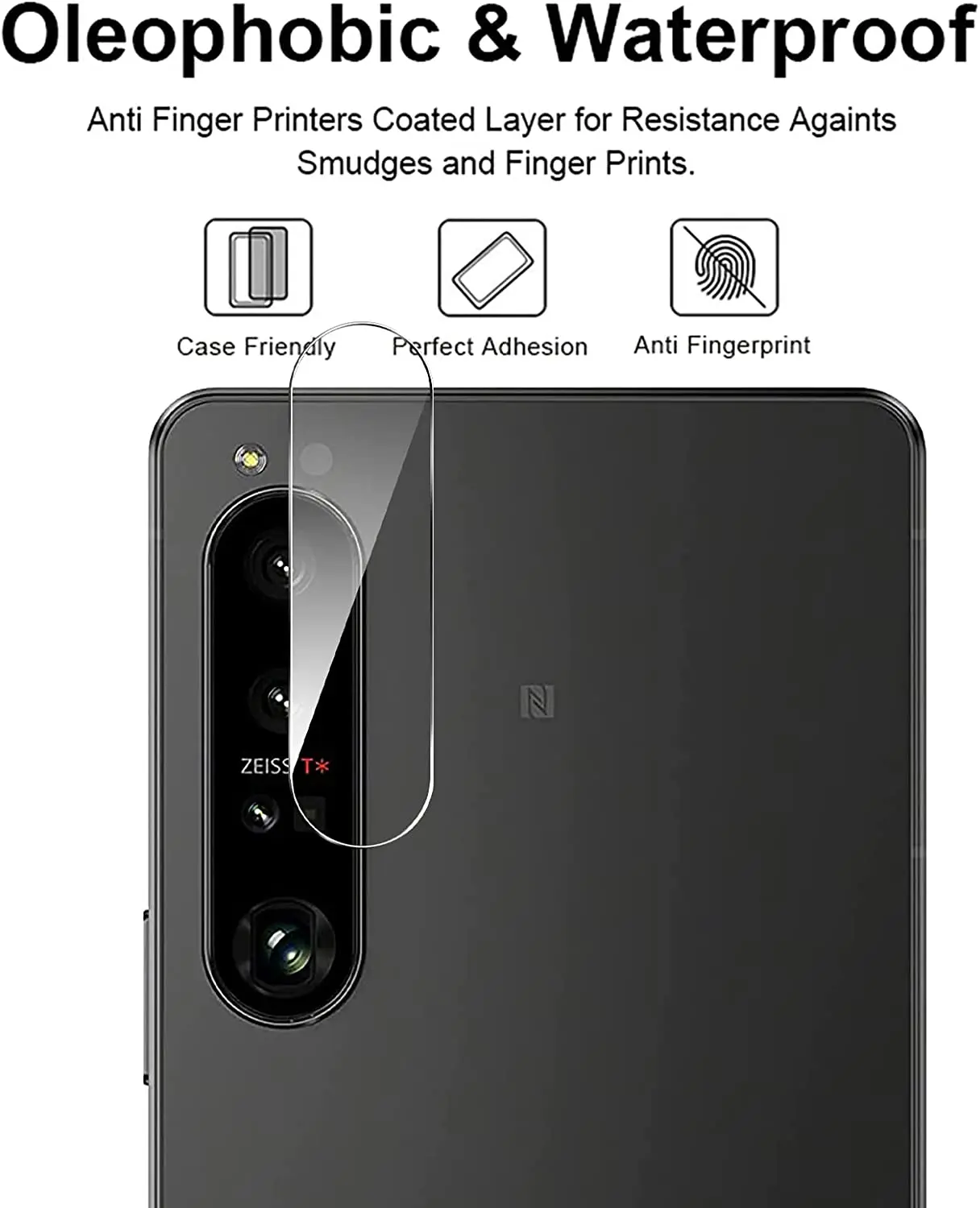 Premium Tempered Glass Camera Lens Protector, 2.5D 9H Hardness