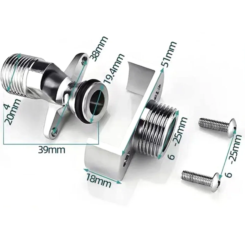 Faucet Adapter 40Degree Adjustable Wall Mounted Faucet Angled Curved Foot Eccentric Screw Corner Tap Adapter Bathroom Fixture
