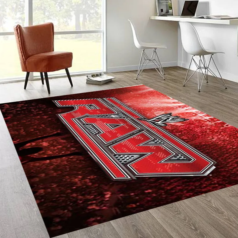 Wrestling Sports W-Wwe Printed Carpet Non -slip Carpet Bedroom Decor ...