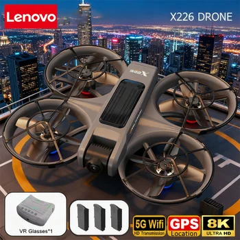 Lenovo X226 VR Drone 8K Antenna HD Doppia Fotocamera Intelligente Evitamento Ostacoli 5G WIFI Motore Brushless GPS Esclusivo VR UAV Nuovo