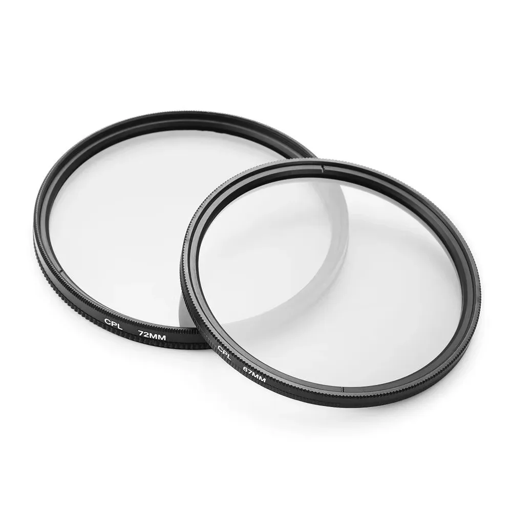 CPL síu 37/58/67mm Hringskautunarlinsa fyrir myndavélar, svartur