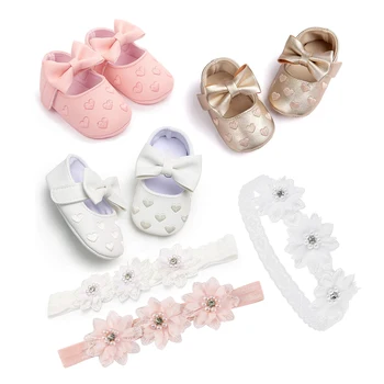 Scarpe da neonata Bavaglini Calzini Fascia per capelli 0 3 6 mesi Regali per battesimo Neonate Bavaglini bianchi Scarpe da battesimo Calzini Bambino 1