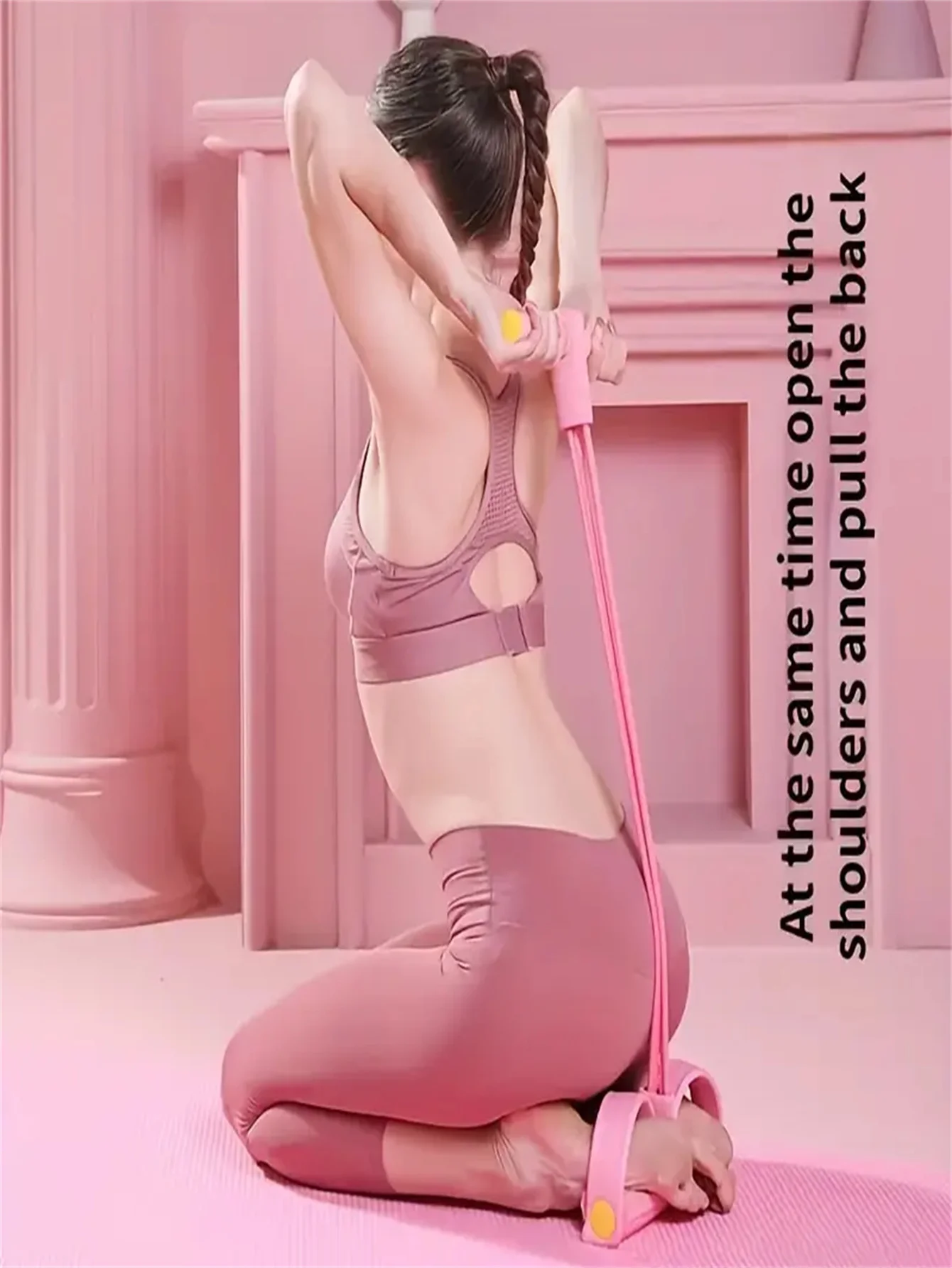 Yoga resistance bands Slim & Tone Your Entire Body with Pedal Resistance Bands-Yoga Equipment for Abdomen Waist Arm & Leg Stretching!