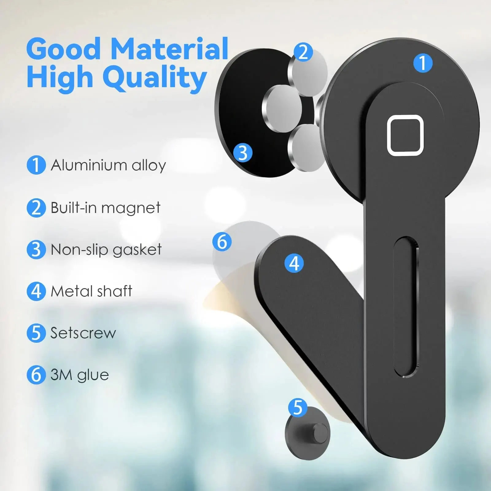 Magnetic Foldable Laptop Phone Holder for Computers and Monitors