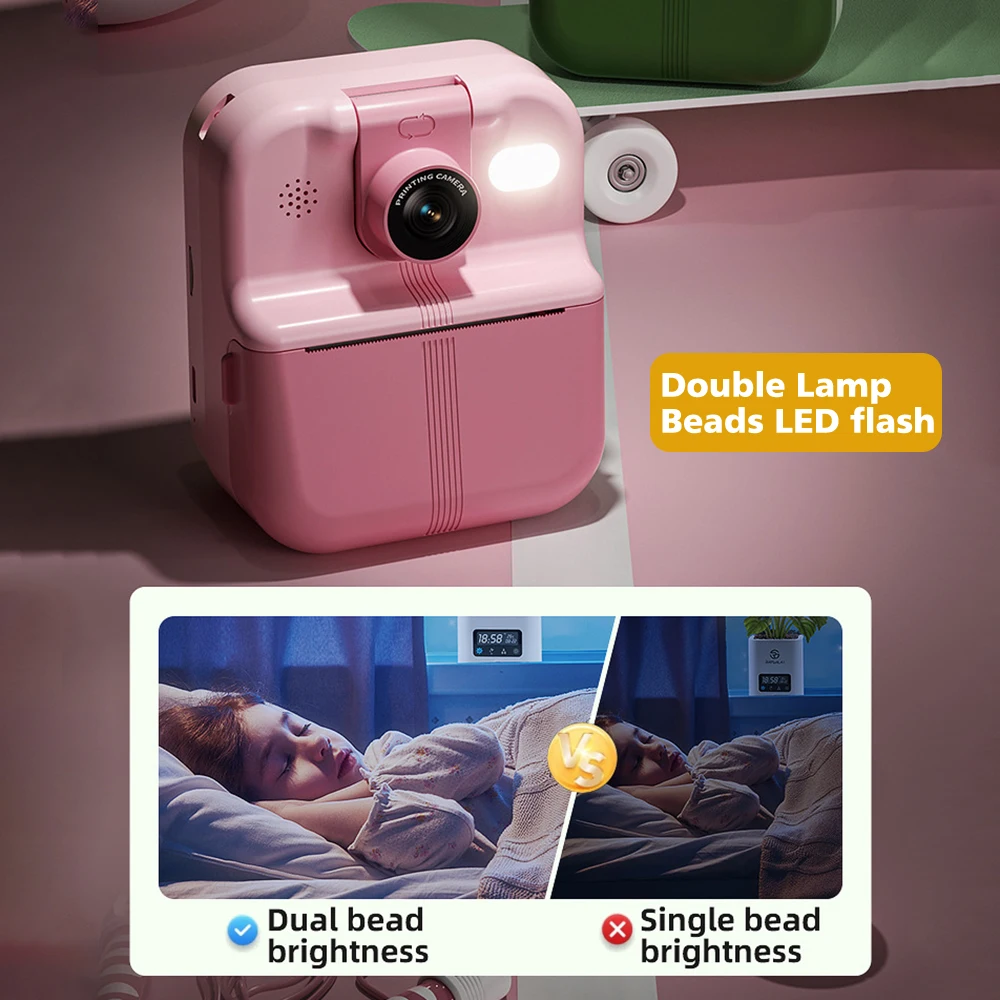 Children Digital Camera Instant Print Photo Kids Thermal Print Mini Camcorder with 32G Card for Boys Girls digital camera