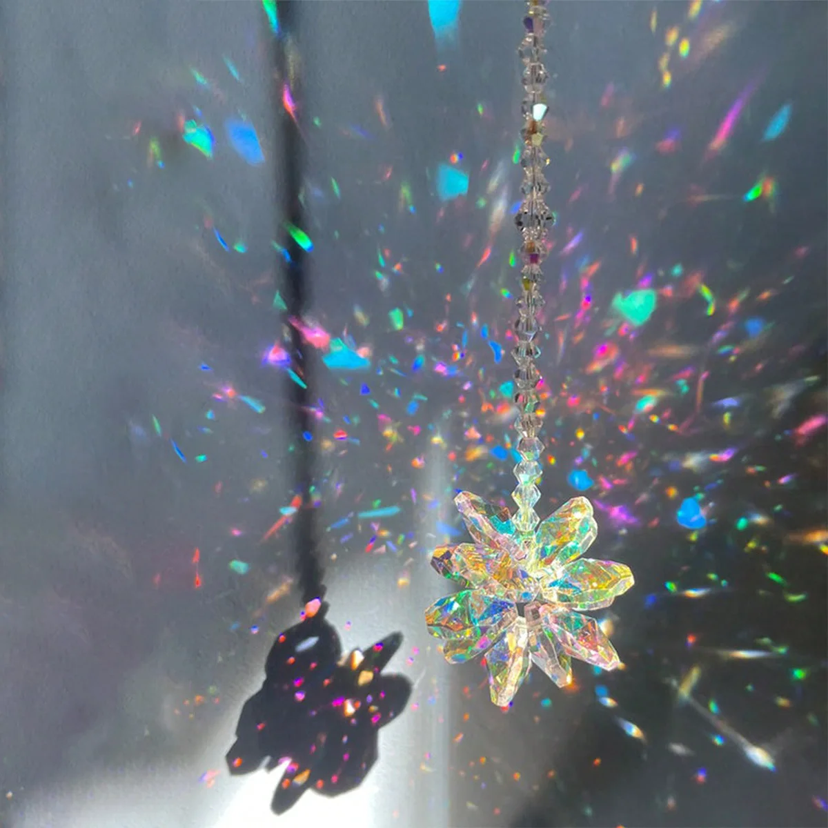 Crystal Beads Crystal Prism Elegant Sparkling Shiny Sun Catcher Pendant Eye-Catching Rainbow Maker For Garden Ornament New