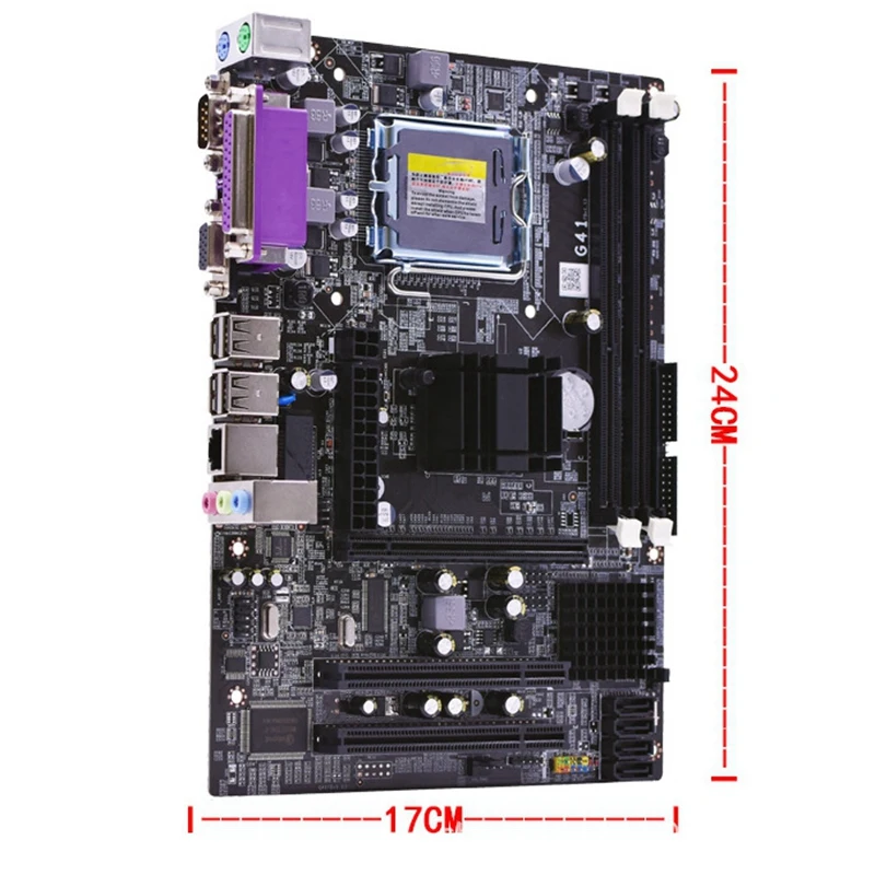 Carte mère G41 prenant en charge le processeur LIncome 771, technologie de mémoire DDR3, écran à quatre fils pour PC