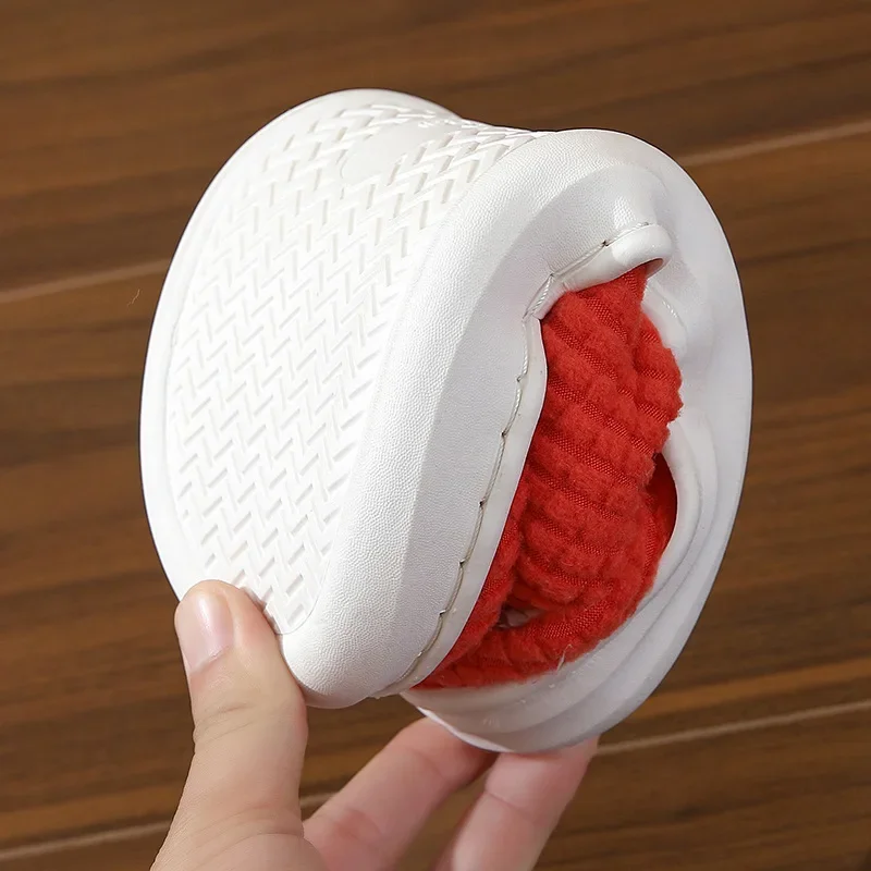 New Fashion Indoor Slippers Women Men Winter Thick Sole Home Warm Couples Shoes Non-Slip Flat Platform Women's Cotton Slippers
