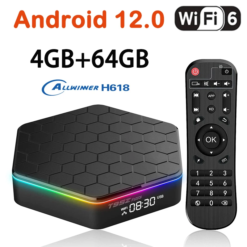 2023 Nuovo T95 Android 12.0 Tv Box 2.4G E 5G Dual Band Wifi6 Bt 5.0 Smart Android Tv Box 6K Media Player Set Top Box T95Z Plus