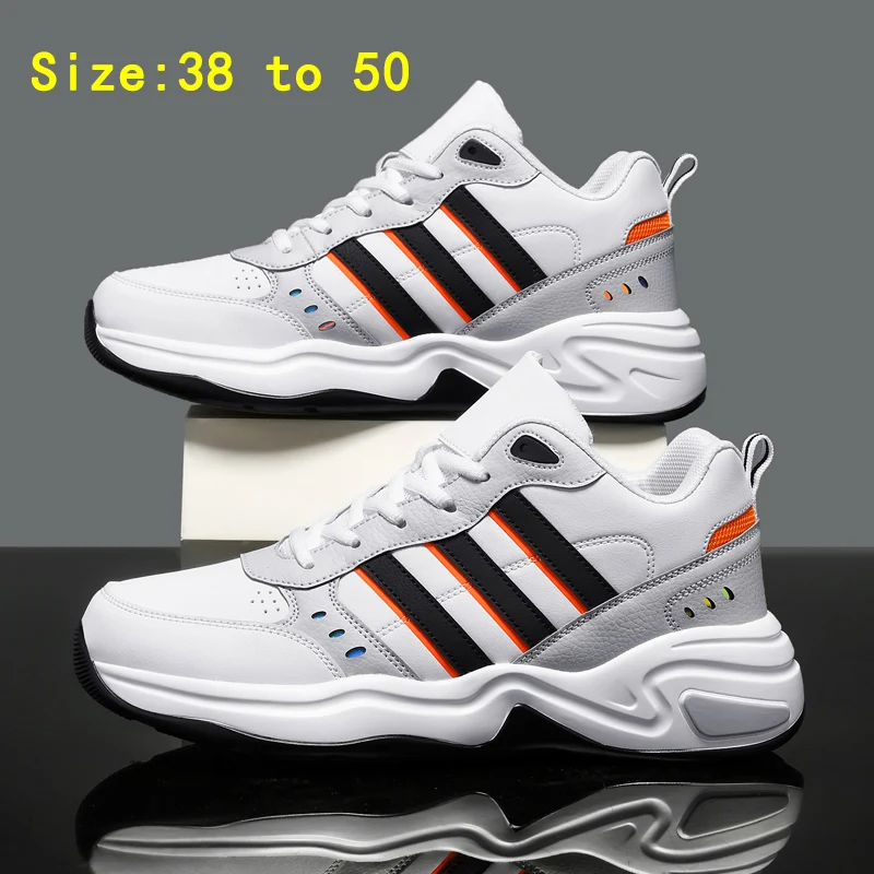 

2023 Shoes For Men Luxury Autumn White Color Sneakers Fashion Casual 38 To Big Sizes 49 50 46 47 48 Flat Colorful Sport Running