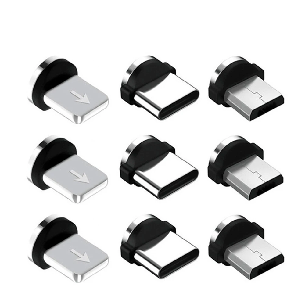 NNBIL 5 Pcs 360 Rotation Magnetic Tips For Mobile Phone Charge Replacement Parts To Use Durable Converter Charging Cable Adapter