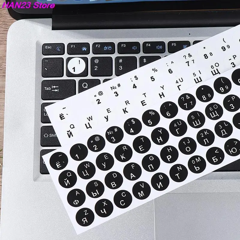 1ks 19*6.7cm rus hladký kolo 2 barvivo klávesnice nálepka jazyk ochranný filmovat nákres knoflík dopisy PC notebook příslušenství