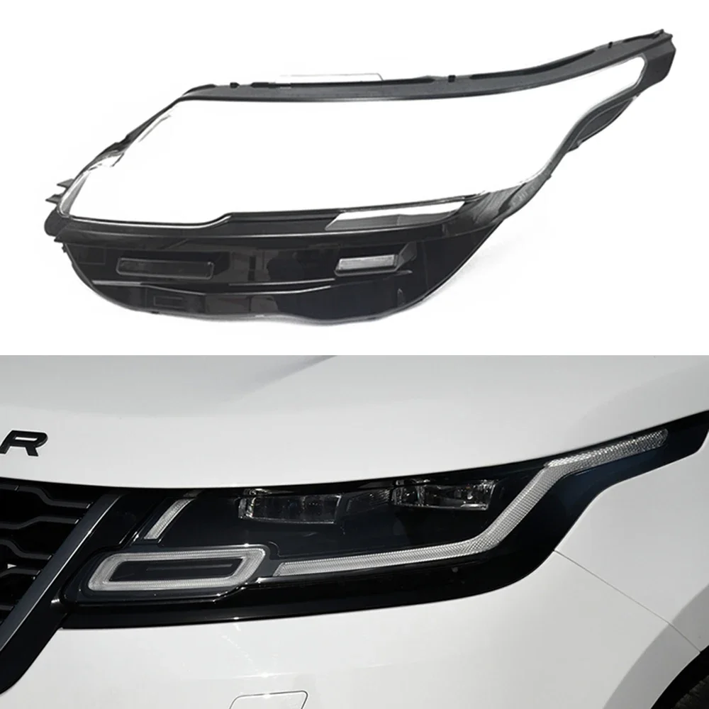 

For Land Rover Range Rover Velar 2017~2020 Auto Lamp Light Case Front Headlight Lens Cover Lampshade Glass Caps Headlamp Shell