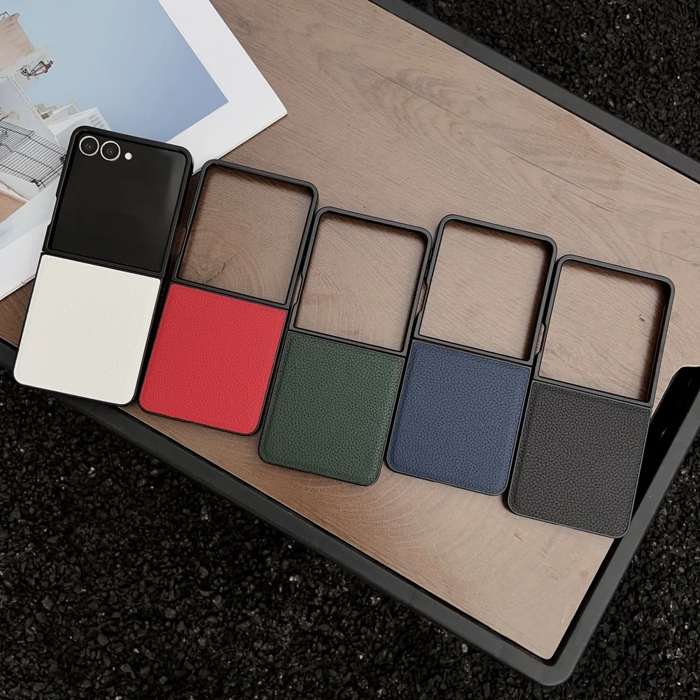 Luxurious Lychee Pattern Leather Phone Case - Shockproof Soft Cover
