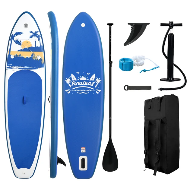 FUNWATER Inflatable Paddle Board Ultra-Light Stand-Up Paddle Board Surfboard for All Skill Levels With SUP Accessories 320-350cm