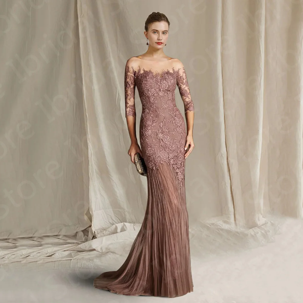 bridesmaid dress too tight Dusty Rose Long A-line Lace V-Neck Bridesmaid Dresses With Appliques main image 0