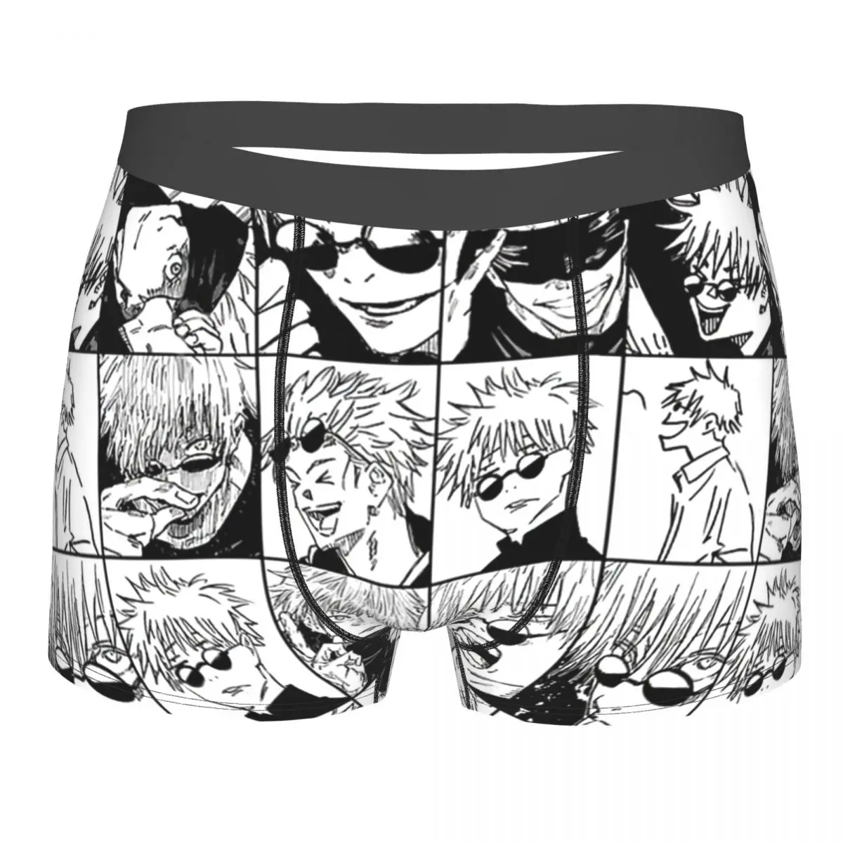 Jujutsu Kaisen,Gojo Satoru Manga Collage Underpants Breathbale Panties Male Underwear Print Shorts Boxer Briefs