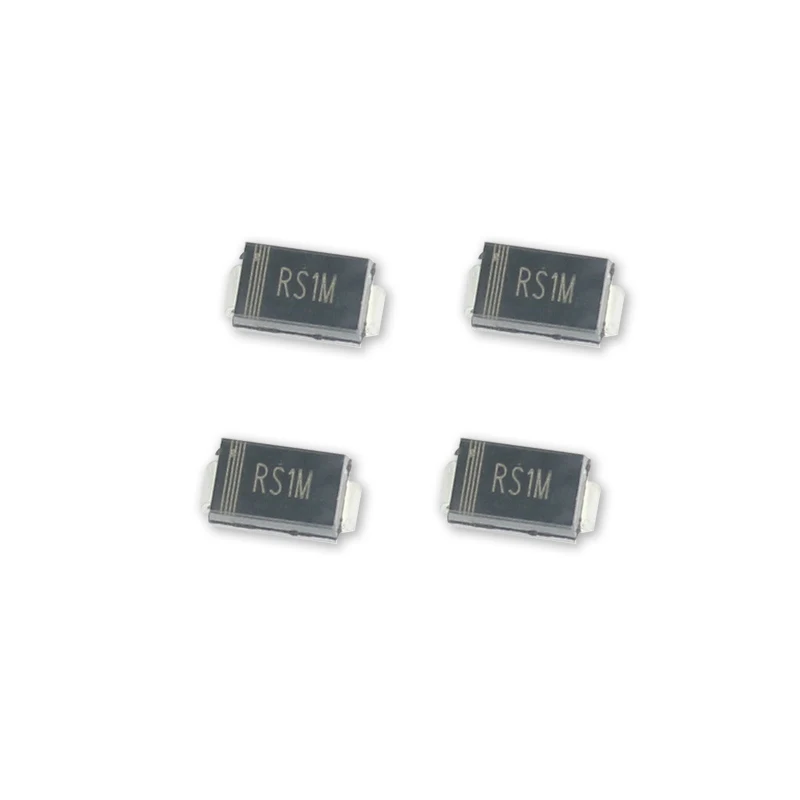 100pcs/lot RS1M Rectifier Diode 1A 1000V Ultra-Fast Recovery SMD Diodes ...