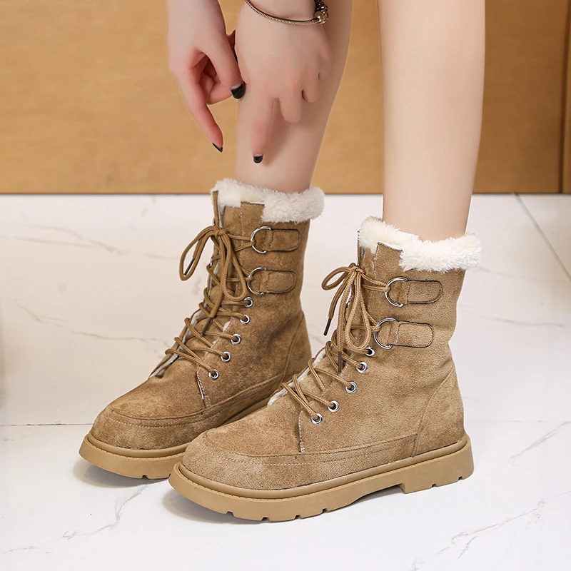 

Women Ankle Boots Lace Up 2023 Fashion Autumn Winter Woman Martin Boots Casual Pu Women Shoes Woman British Style Botas De Mujer