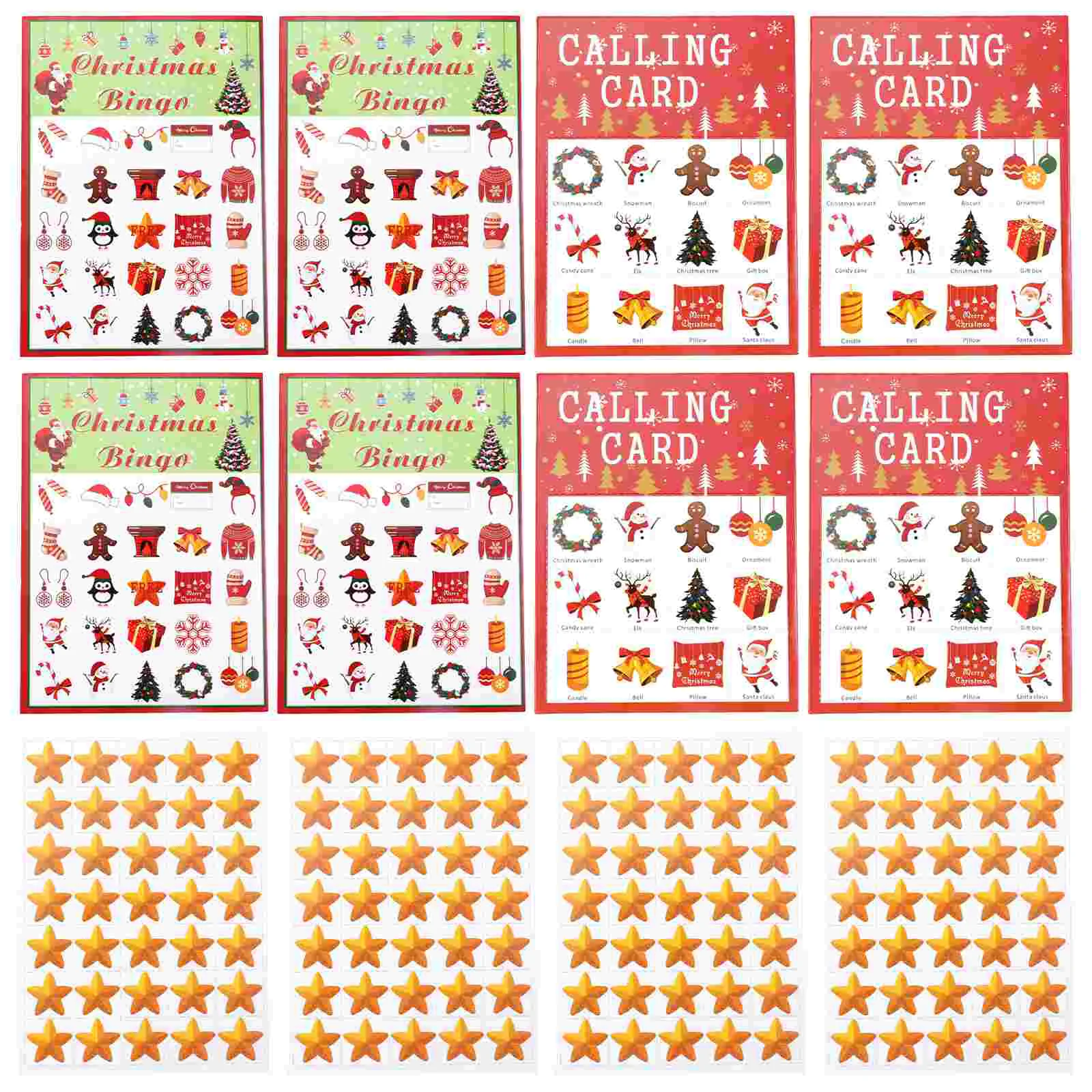 

37 Pcs Game Card Christmas Bingo Toy Stuffing Filling Intellectual Development Plaything