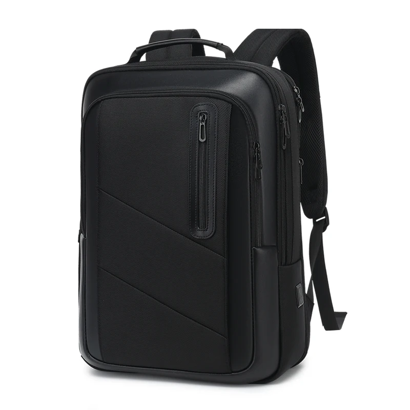 new-style-black-waterproof-backpack-business-backpack-with-usb-charging-port