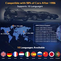 OBD2 Scanner Live Data Professional Mechanic OBDII Diagnostic Code Reader Tool for Check Engine Light 10