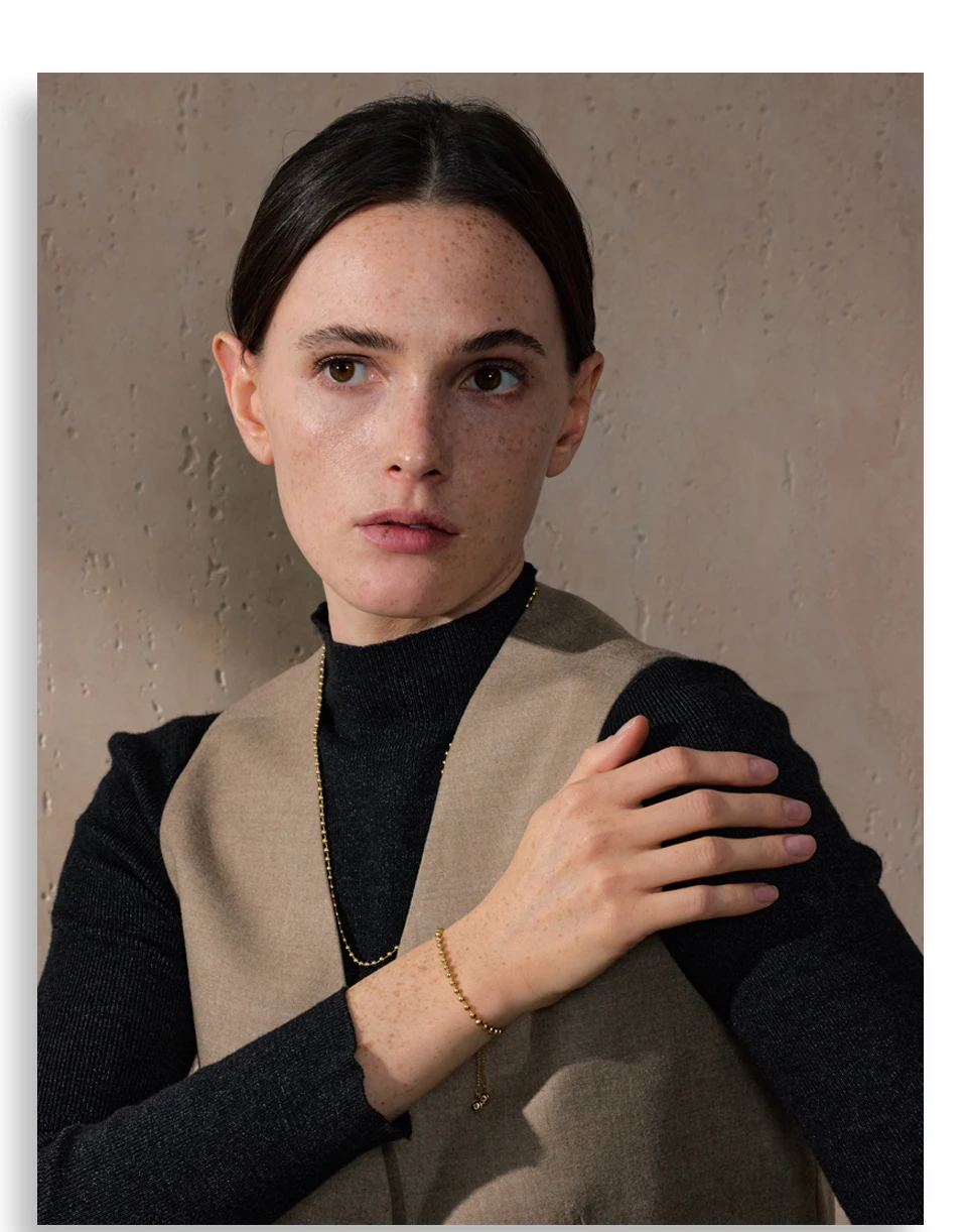 Stainless Steel Beads Chain Adjustable Necklace and Bracelet Bangle