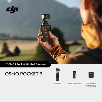 DJI Osmo 포켓 3 Vlogging 카메라, 1 인치 CMOS, 4K/120FPS 비디오 얼굴/물체 추적, 2 인치 회전식 터치스크린, 3 축 스태빌라이저 상품 이미지