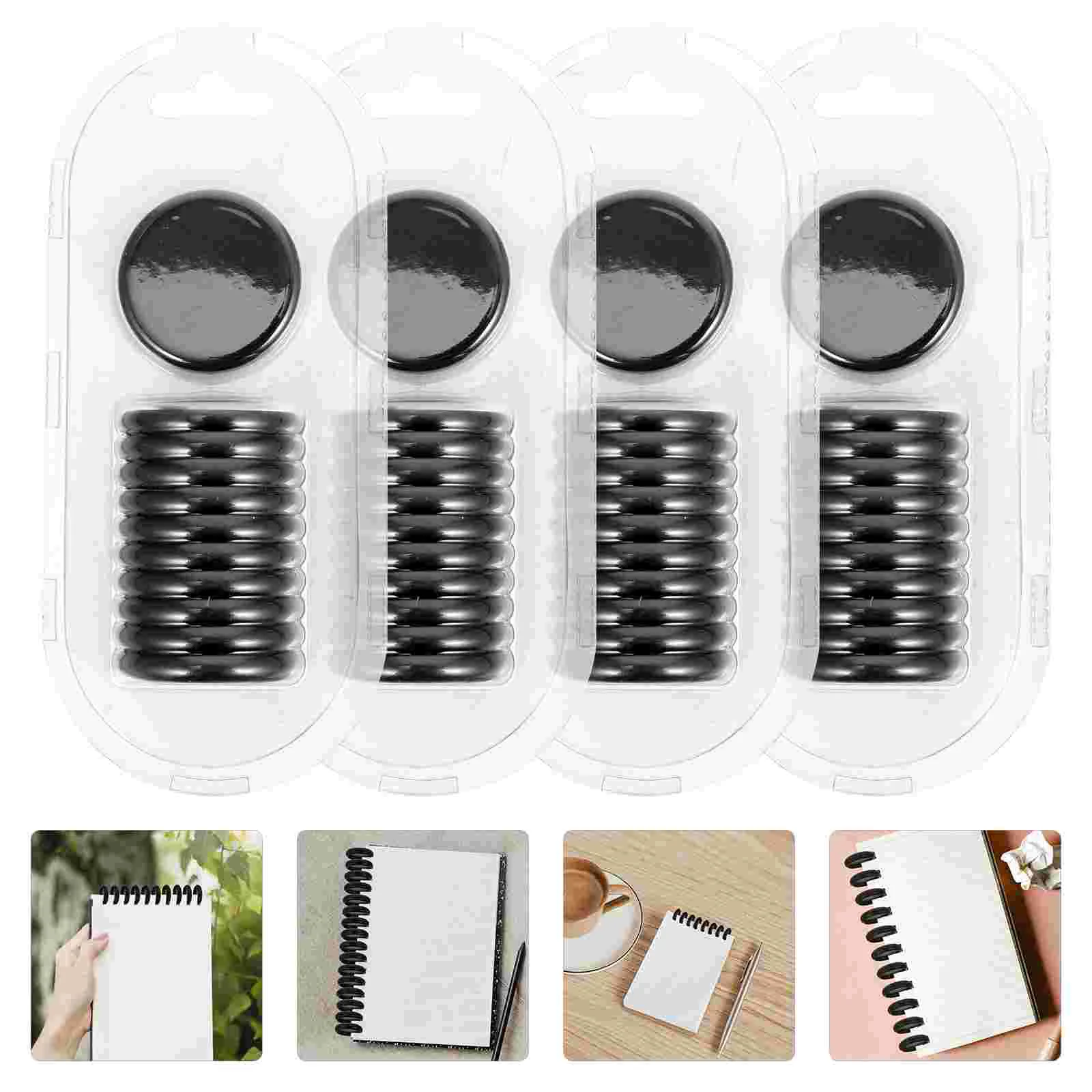 

44 Pcs Binder Buckle The Notebook Binding Discs Photo Round Rings Plastic Loose Leaf Abs Buckles Office Discbound Expansion