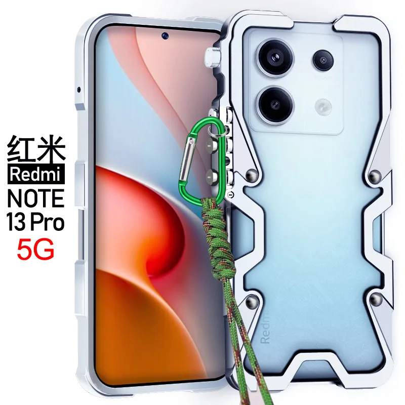 

Противоударный металлический бампер для Xiaomi Redmi Note 13 Pro + алюминиевый бампер для Redmi 11e 11T 12 Turbo 12 Pro