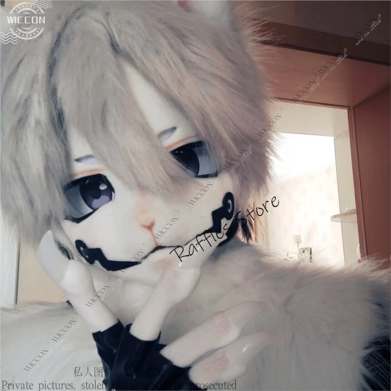 Furry Gloves Kig Fursuit Kigurumi Cosplay Plush Gloves Summer Claw Black White Multicolor Claw Cute Cool Furry Party Gift