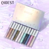QIBEST 12 Colors Glitter Liquid Eyeshadow Sets Waterproof Metallic Pearly Metallic Diamond Eye Shadow Set Eye Pigment  Makeup 1