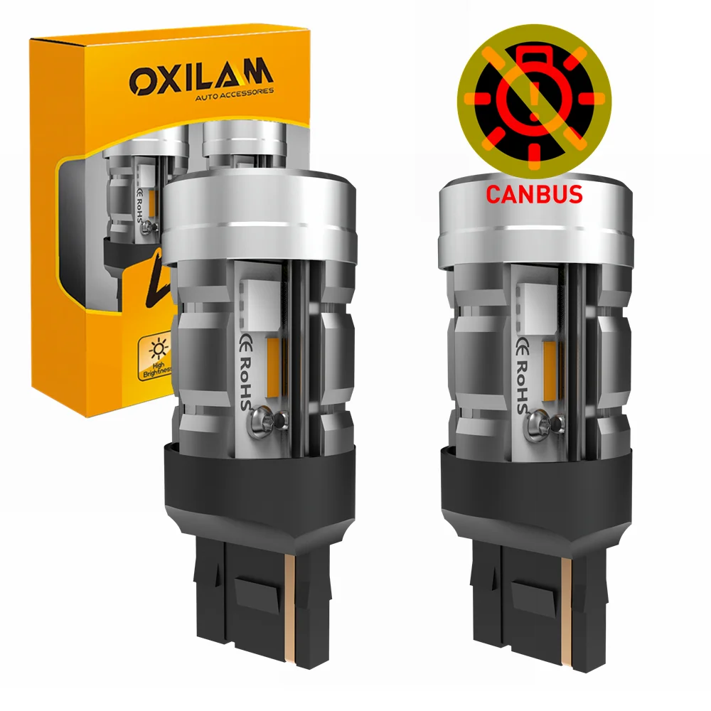 Oxilam 7440 Indicatori Di Direzione A Led Canbus No Hyper Flash Per Nissan Rogue 2015 Toyota Ford W21W Wy21W T20 7440 Lampadina A Led Ambra Nessun Err