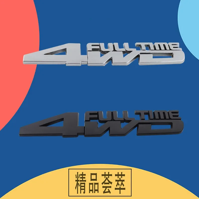 CRV 임프레자 포레스터 트라이베카 아웃랜더 파제로에 대한 3D 프리미엄 풀 타임 자동차 후드 펜더 트렁크 후면 데칼 엠블럼 배지 스티커, 4WD