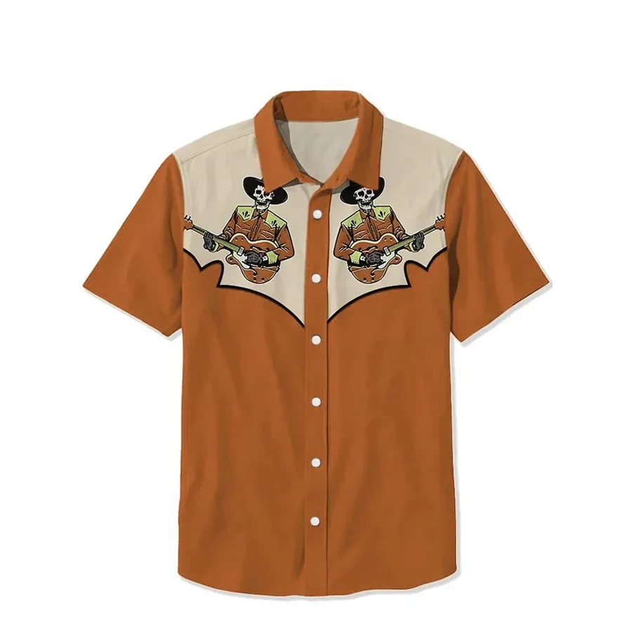 Summer Men's Shirt Outdoor Casual Short Sleeve Hawaii Shirts For Men Fashion Oversized Clothing Button Cardigan Laper Tops